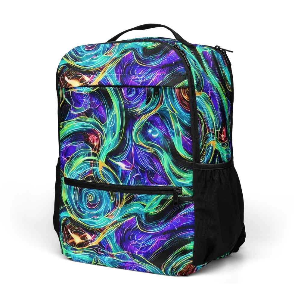 Luminous Swirl on Utility Backpack — Left Front