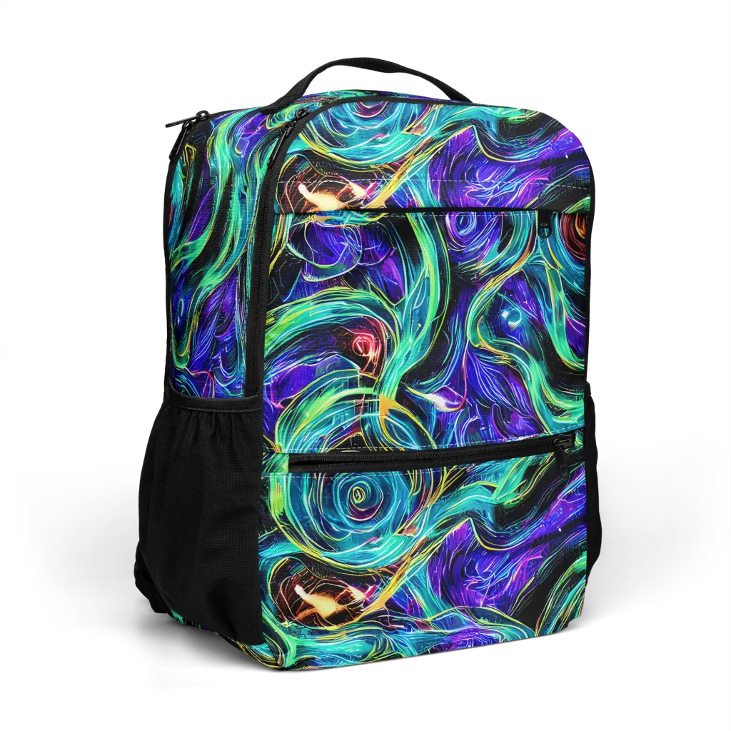 Luminous Swirl on Utility Backpack — Right Front
