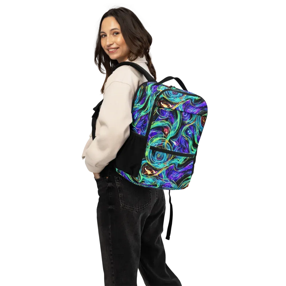 Luminous Swirl on Utility Backpack — Back
