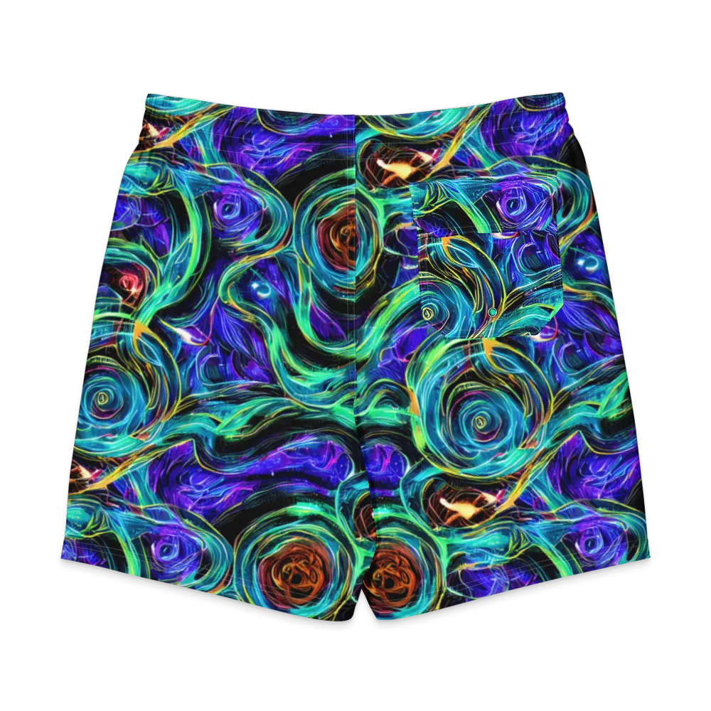 Luminous Swirl on Men's Board Shorts — Back
