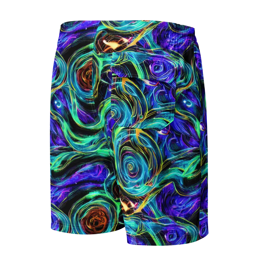 Luminous Swirl on Men's Board Shorts — Back