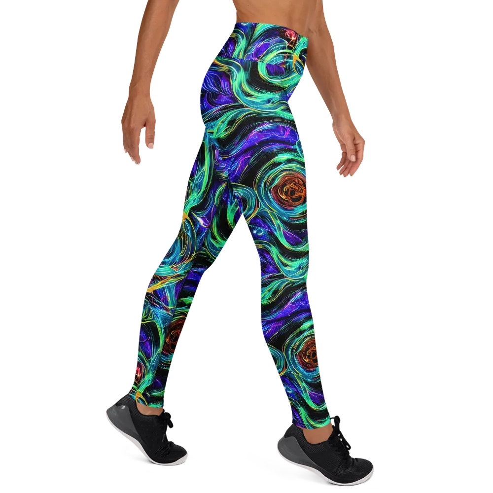 Luminous Swirl on Yoga Leggings — Right