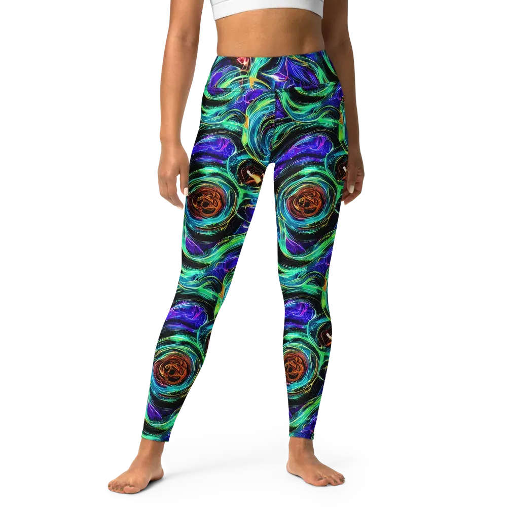 Luminous Swirl on Yoga Leggings — Front