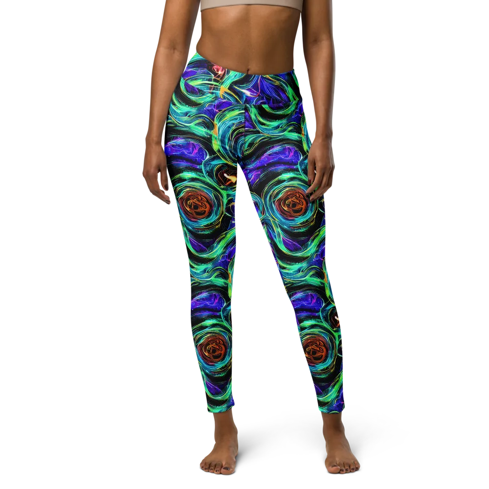 Luminous Swirl on Yoga Leggings — Front