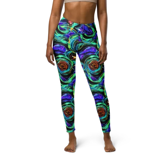 Luminous Swirl on a Yoga Leggings