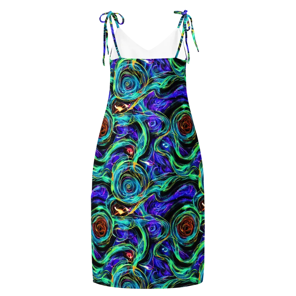Luminous Swirl on Slip Dress — Back