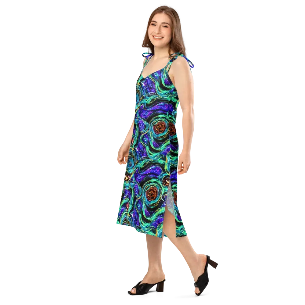 Luminous Swirl on Slip Dress — Left Front