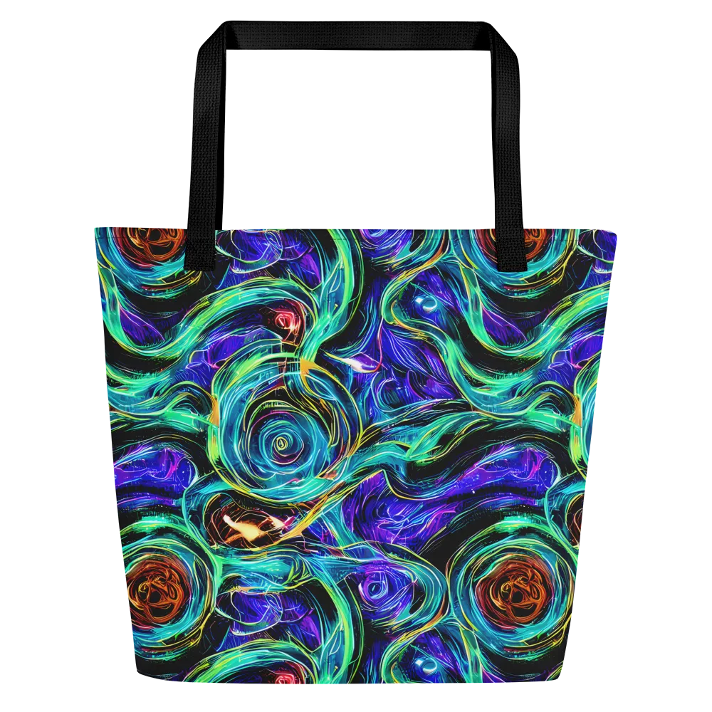 Luminous Swirl on Large Tote Bag W/ Pocket — Front