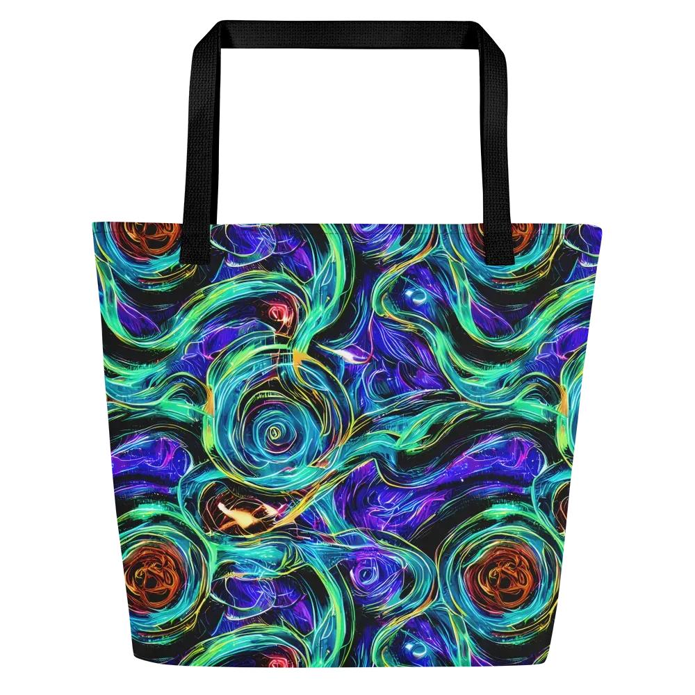 Luminous Swirl on Large Tote Bag W/ Pocket — Front