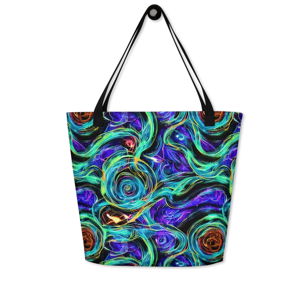 Luminous Swirl on Large Tote Bag W/ Pocket — Front