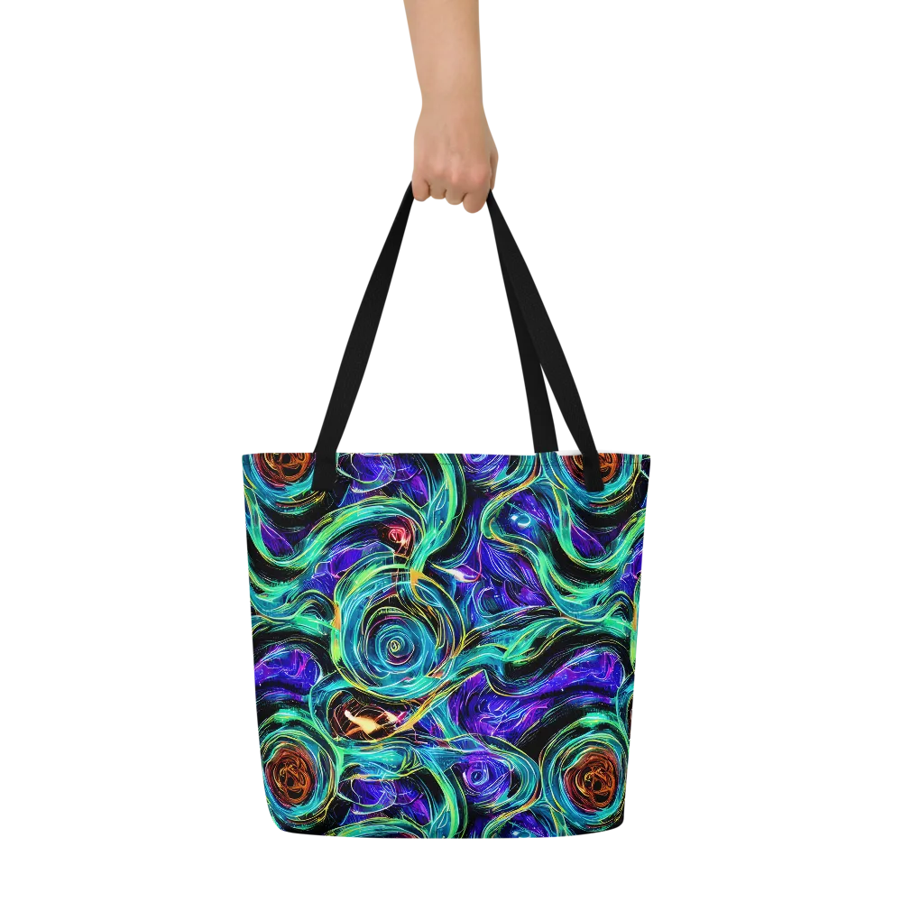 Luminous Swirl on Large Tote Bag W/ Pocket — Front