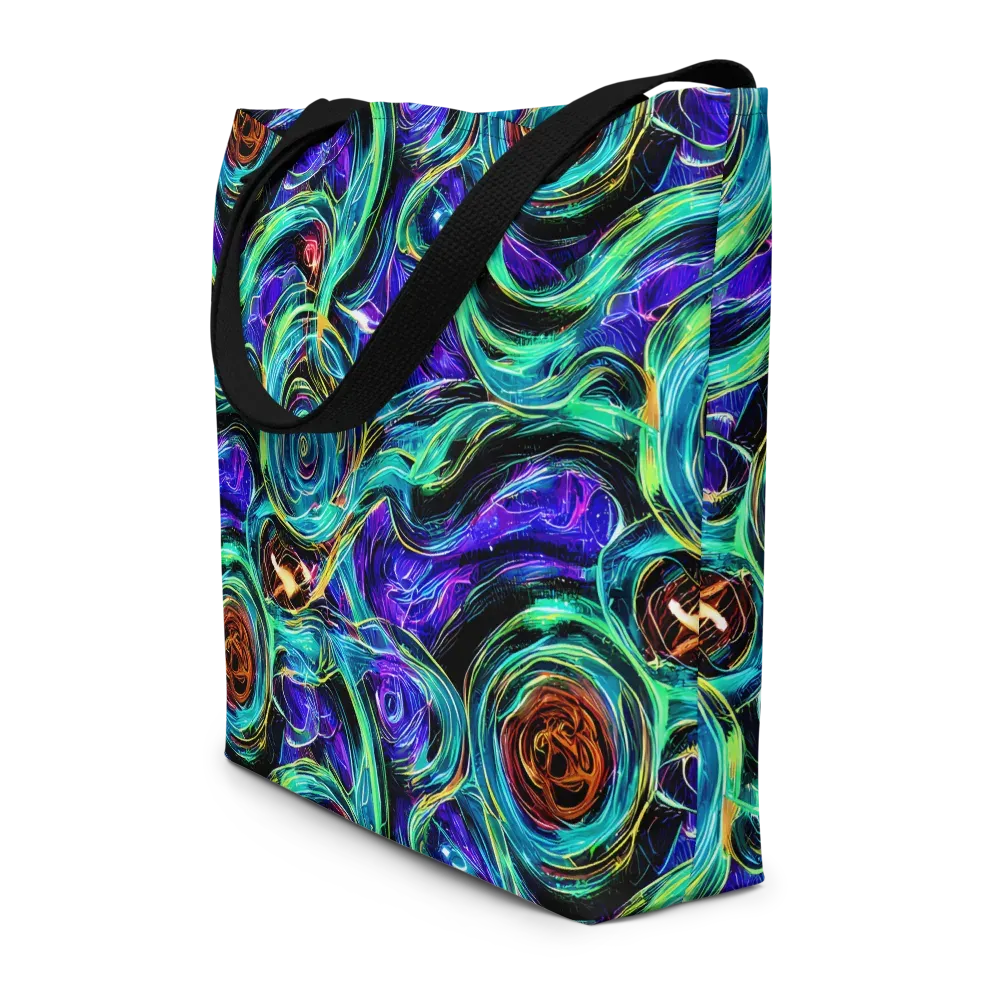Luminous Swirl on Large Tote Bag W/ Pocket — Front