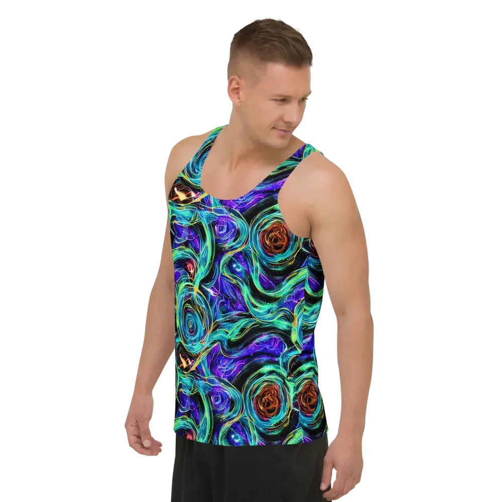 Luminous Swirl on Men's Tank Top — Left Front