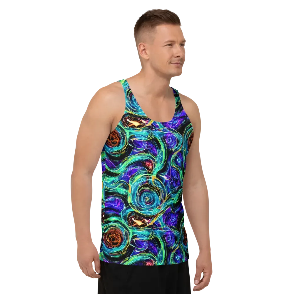 Luminous Swirl on Men's Tank Top — Right Front