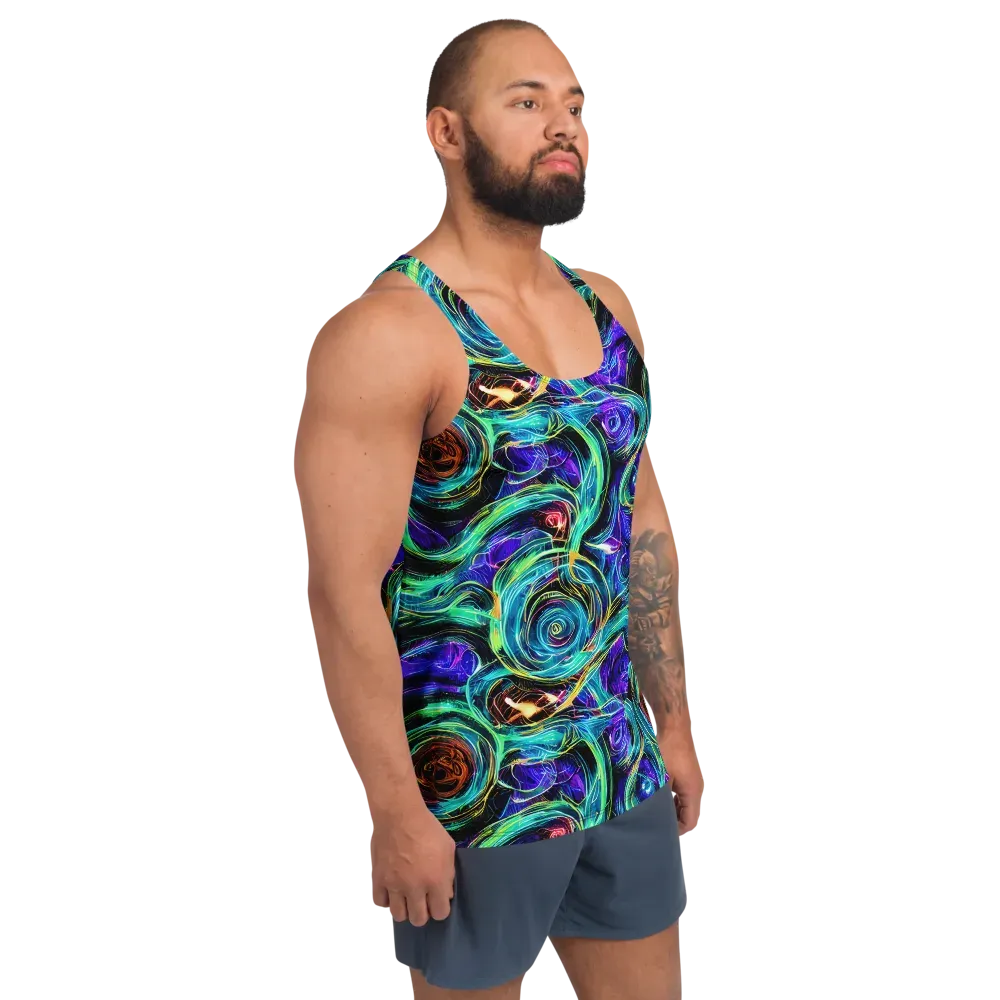 Luminous Swirl on Men's Tank Top — Right Front
