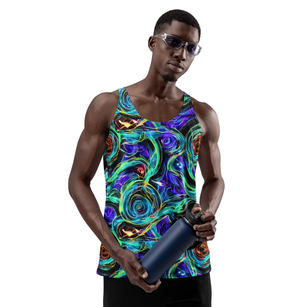 Luminous Swirl on Men's Tank Top — Front