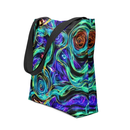 Luminous Swirl on a Tote Bag