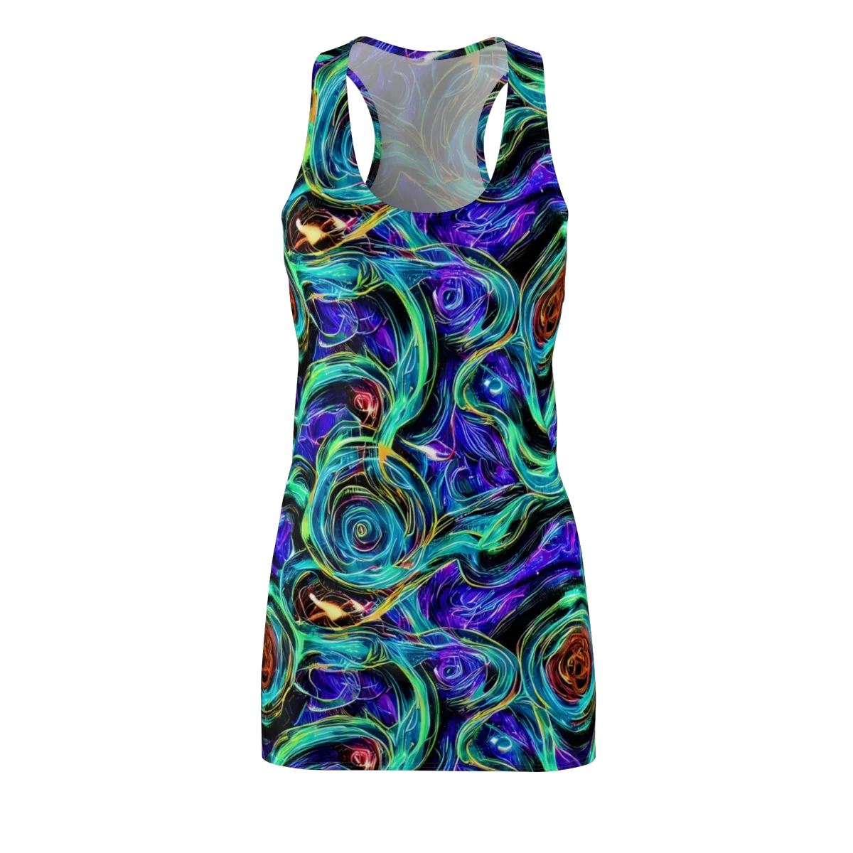 Luminous Swirl on Racerback Dress — Front