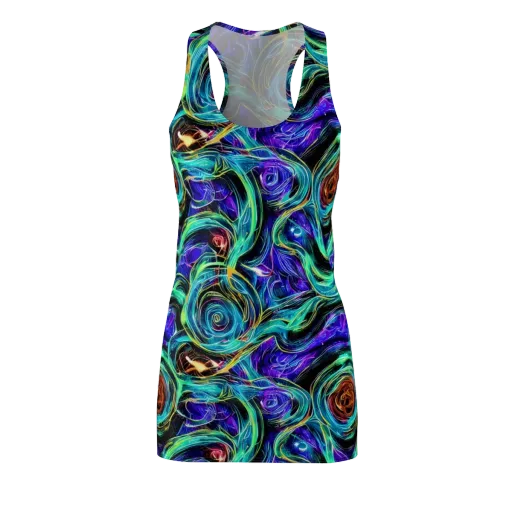 Luminous Swirl on a Racerback Dress