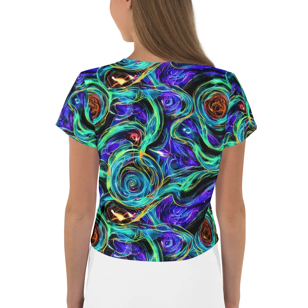 Luminous Swirl on Crop Tee — Back