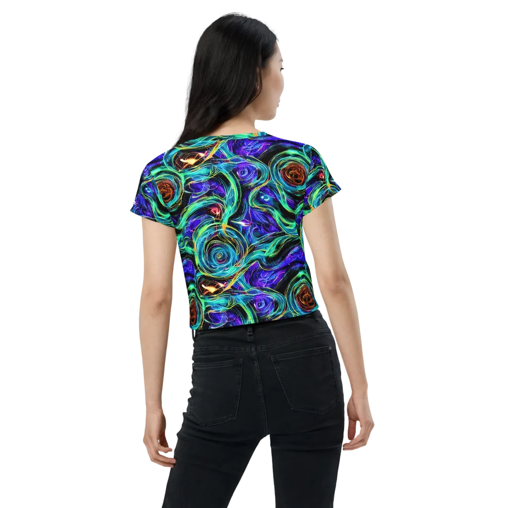 Luminous Swirl on Crop Tee — Back