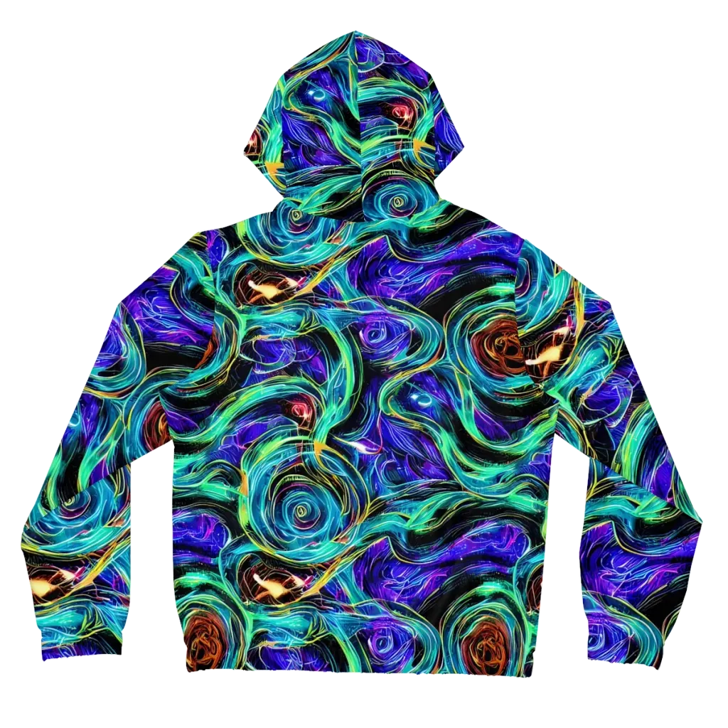 Luminous Swirl on Women's Full-Zip Hoodie — Back