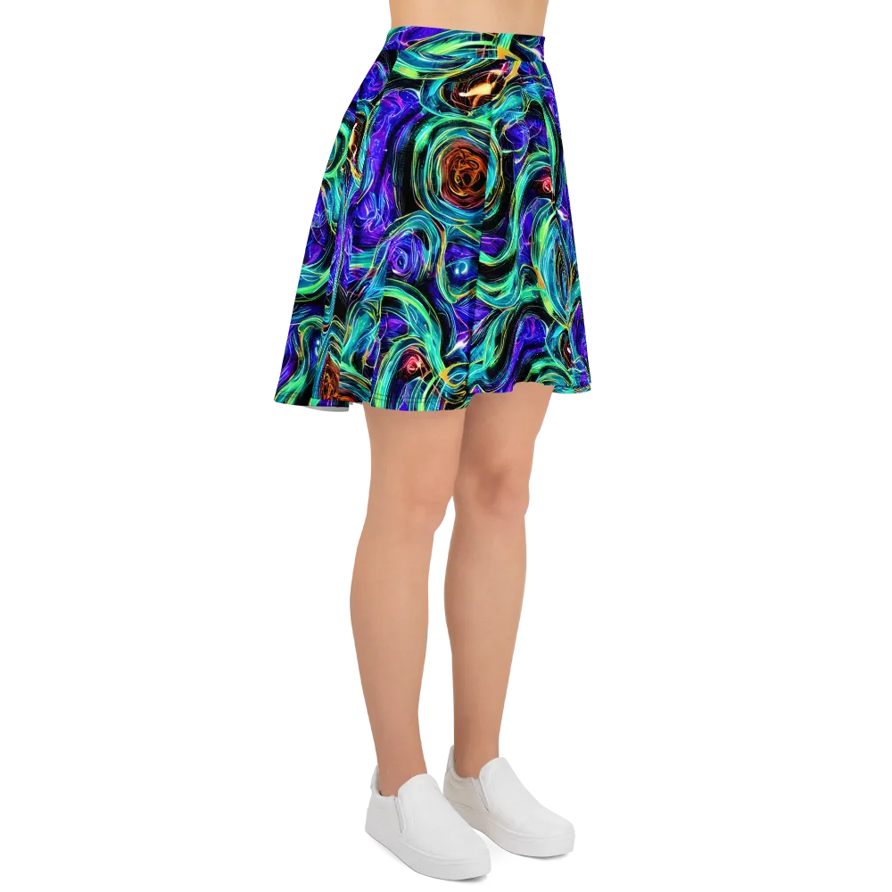 Luminous Swirl on Skater Skirt — Right