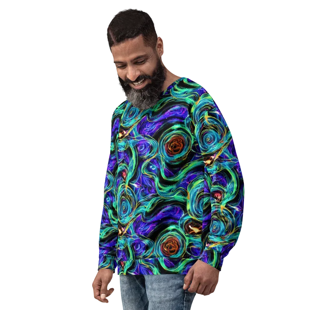 Luminous Swirl on Sweatshirt — Left Front