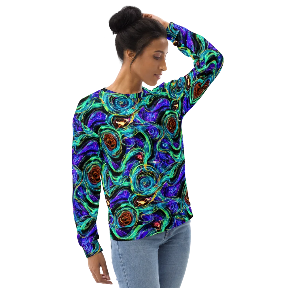 Luminous Swirl on Sweatshirt — Right Front