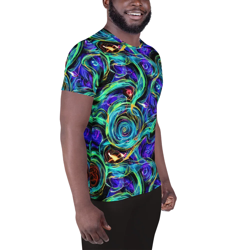 Luminous Swirl on Men's Athletic T-Shirt — Right