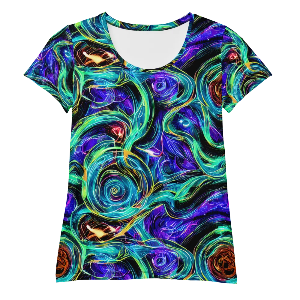 Luminous Swirl on Women's Athletic T-Shirt — Front
