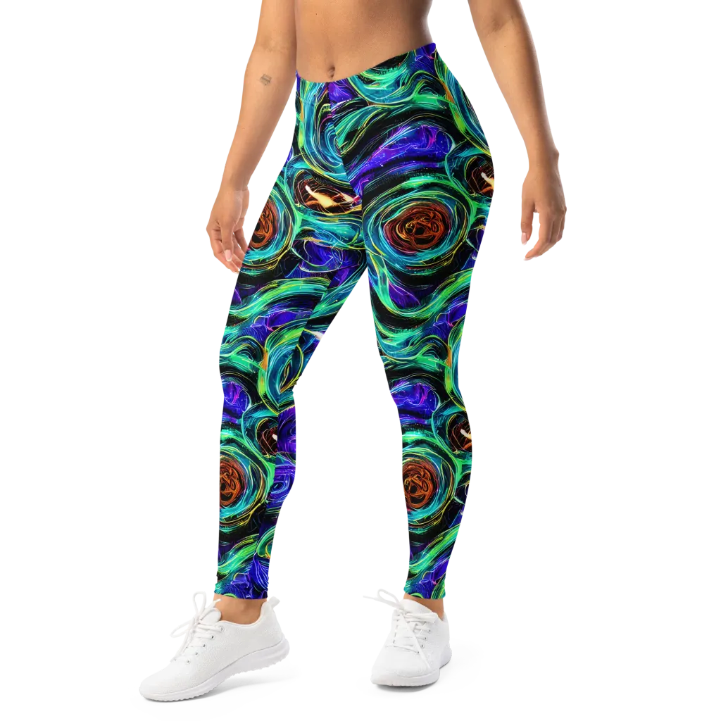 Luminous Swirl on Leggings — Left Front