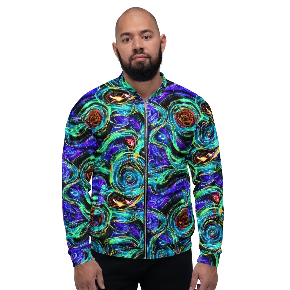 Luminous Swirl on Bomber Jacket — Front