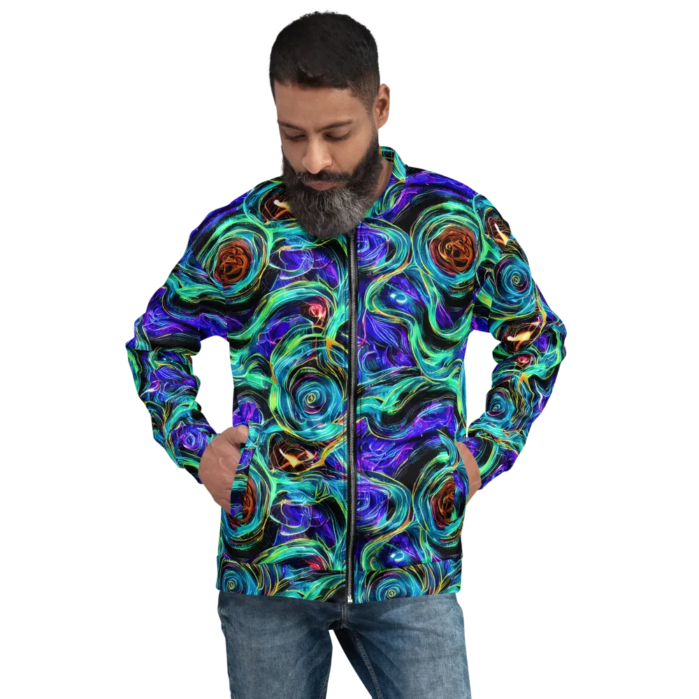 Luminous Swirl on Bomber Jacket — Front