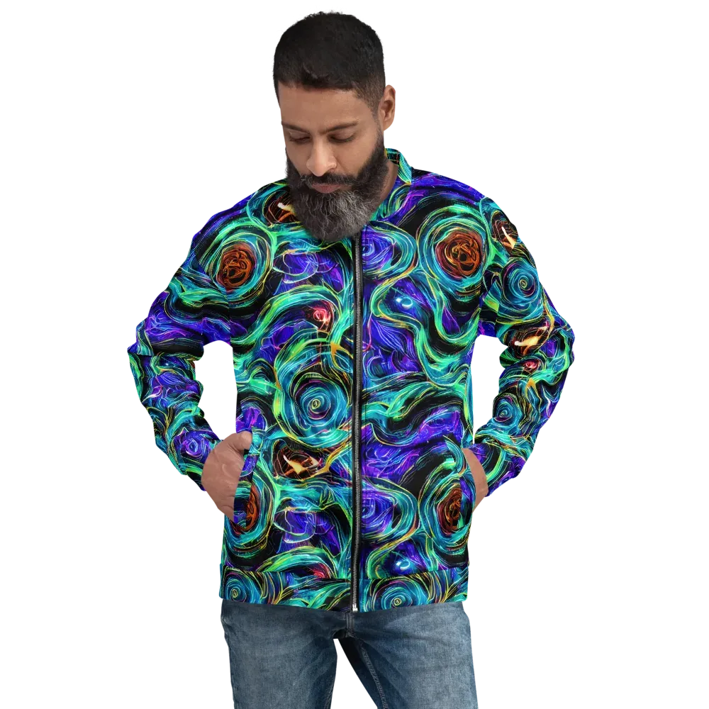 Luminous Swirl on Bomber Jacket — Front