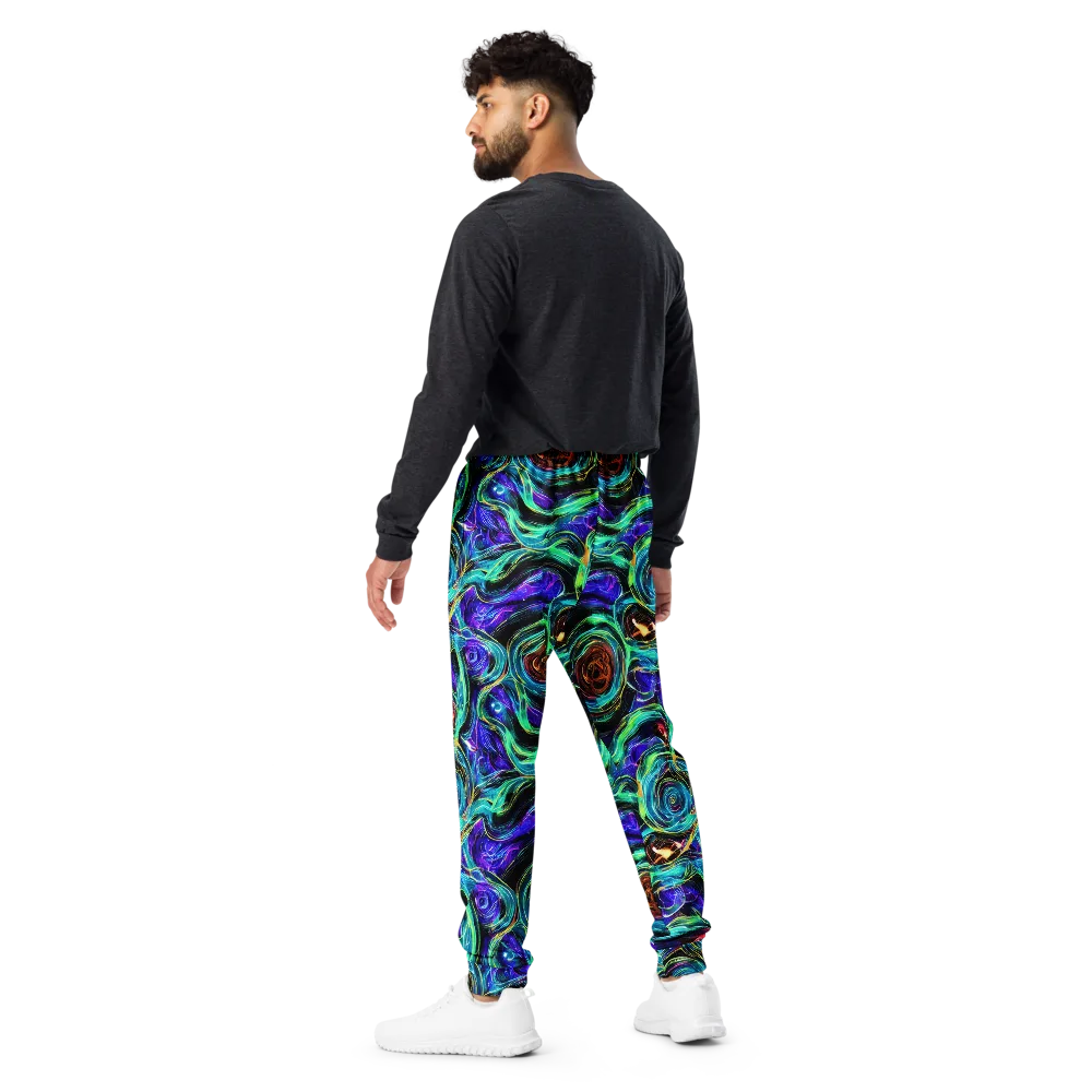 Luminous Swirl on Men's Joggers — Back