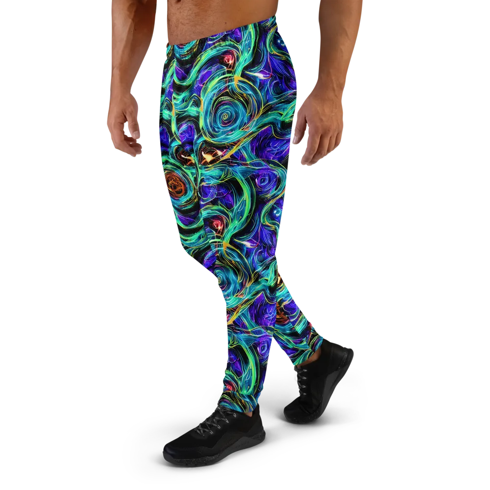 Luminous Swirl on Men's Joggers — Left
