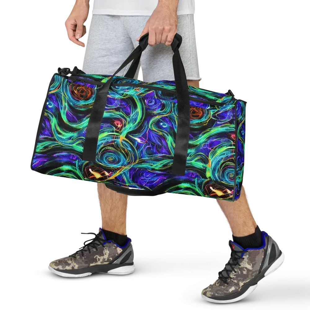 Luminous Swirl on Duffle Bag — Front