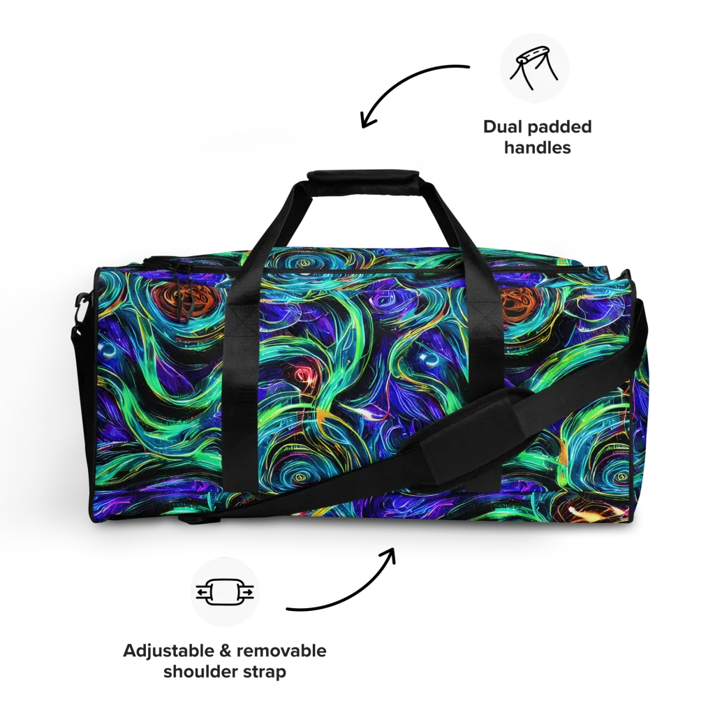 Luminous Swirl on Duffle Bag — Front