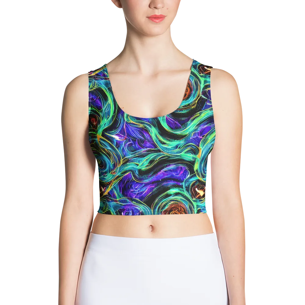Luminous Swirl on Crop Top — Front