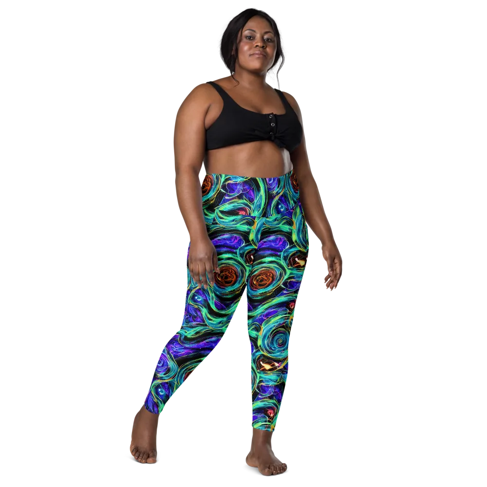 Luminous Swirl on Leggings with Pockets — Front