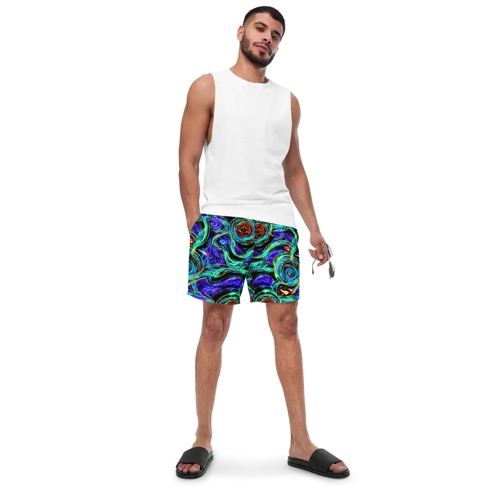 Luminous Swirl on Swim Trunks — Front