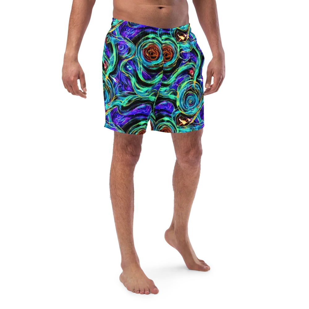 Luminous Swirl on Swim Trunks — Front