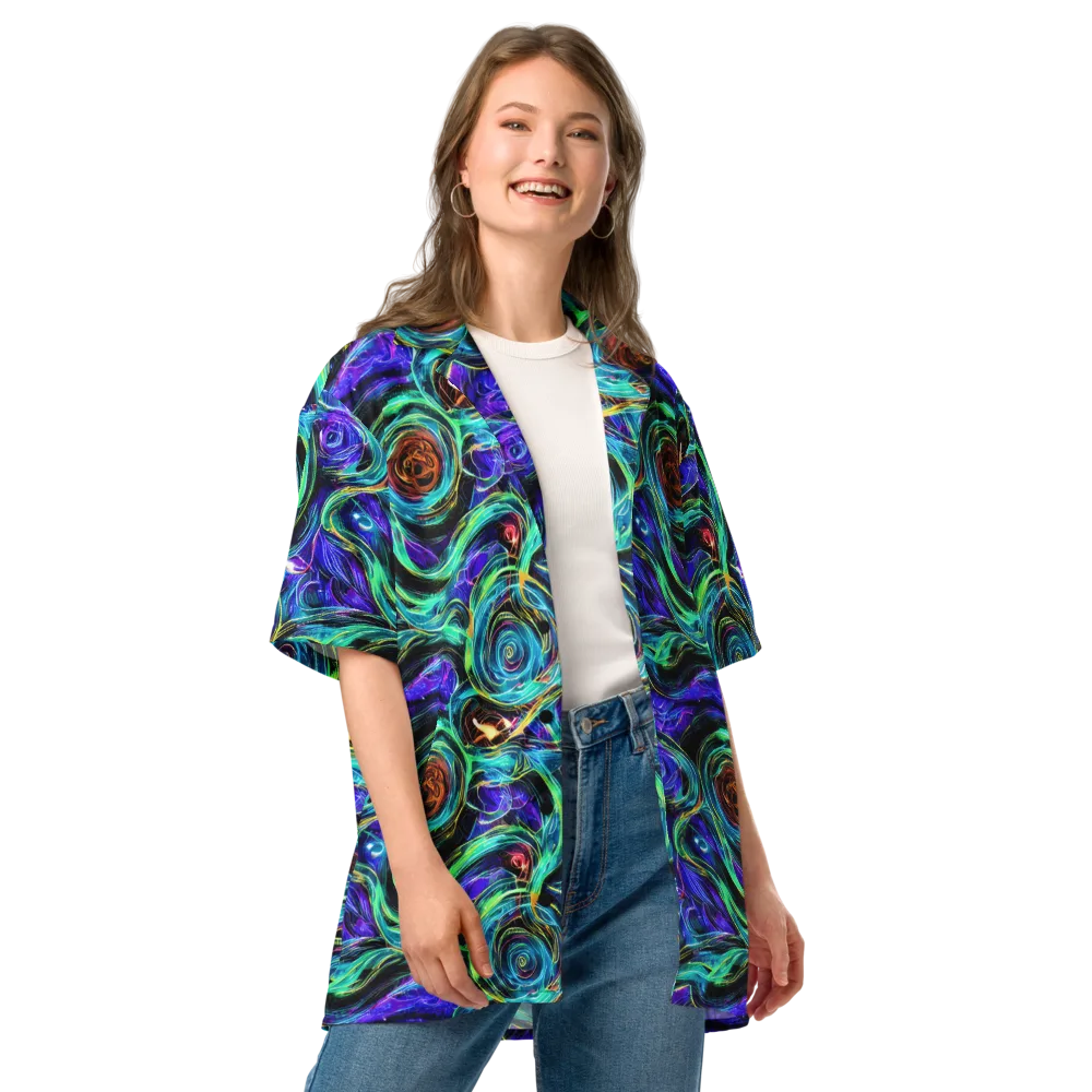 Luminous Swirl on Button Shirt — Front