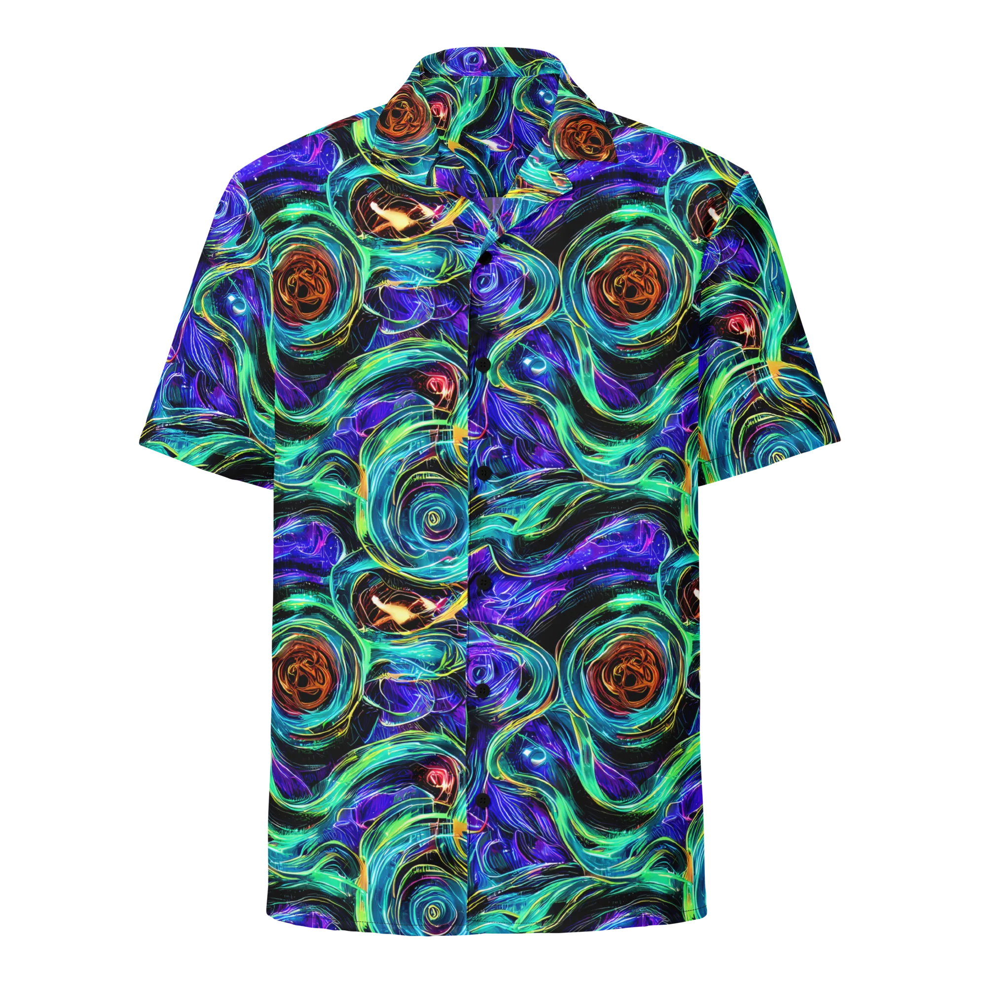 Luminous Swirl on Button Shirt — Front