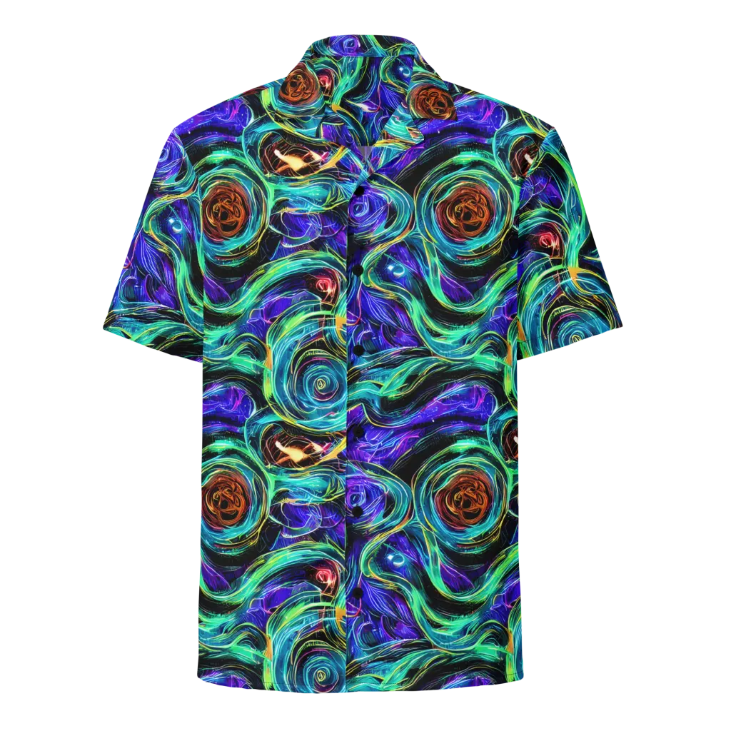 Luminous Swirl on Button Shirt — Front