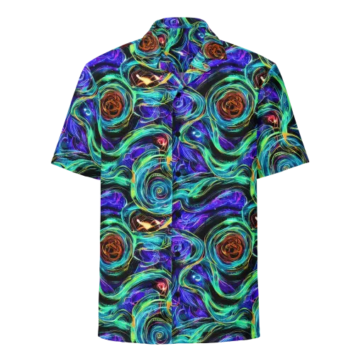 Luminous Swirl on a Button Shirt