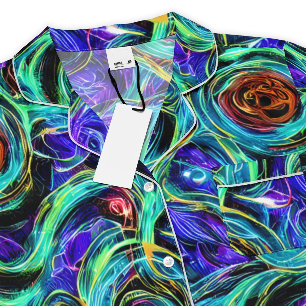 Luminous Swirl on Women's Short Sleeve Pajama Top — Product details