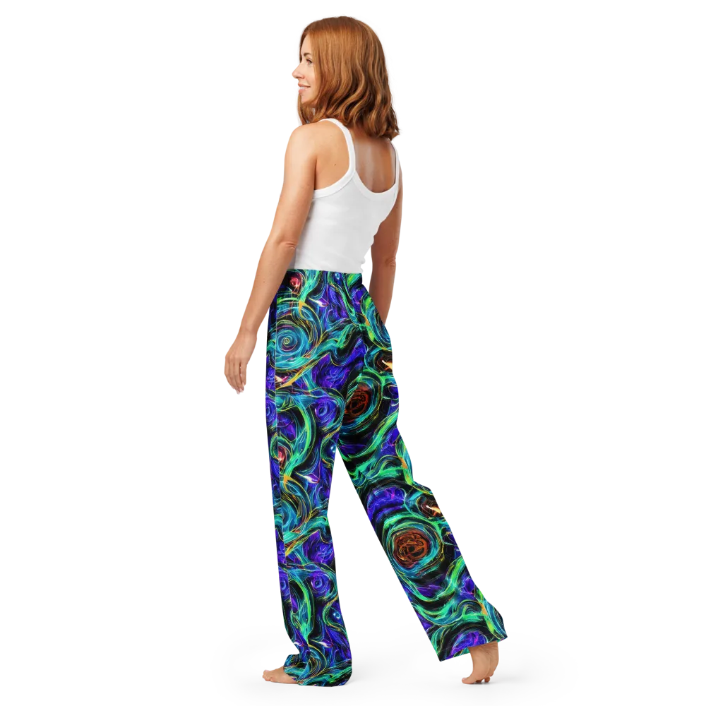 Luminous Swirl on Women's Pajama Pants — Back
