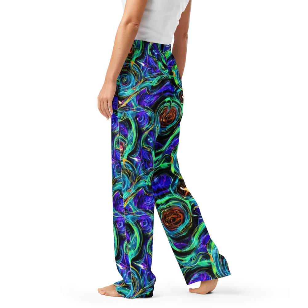 Luminous Swirl on Women's Pajama Pants — Left